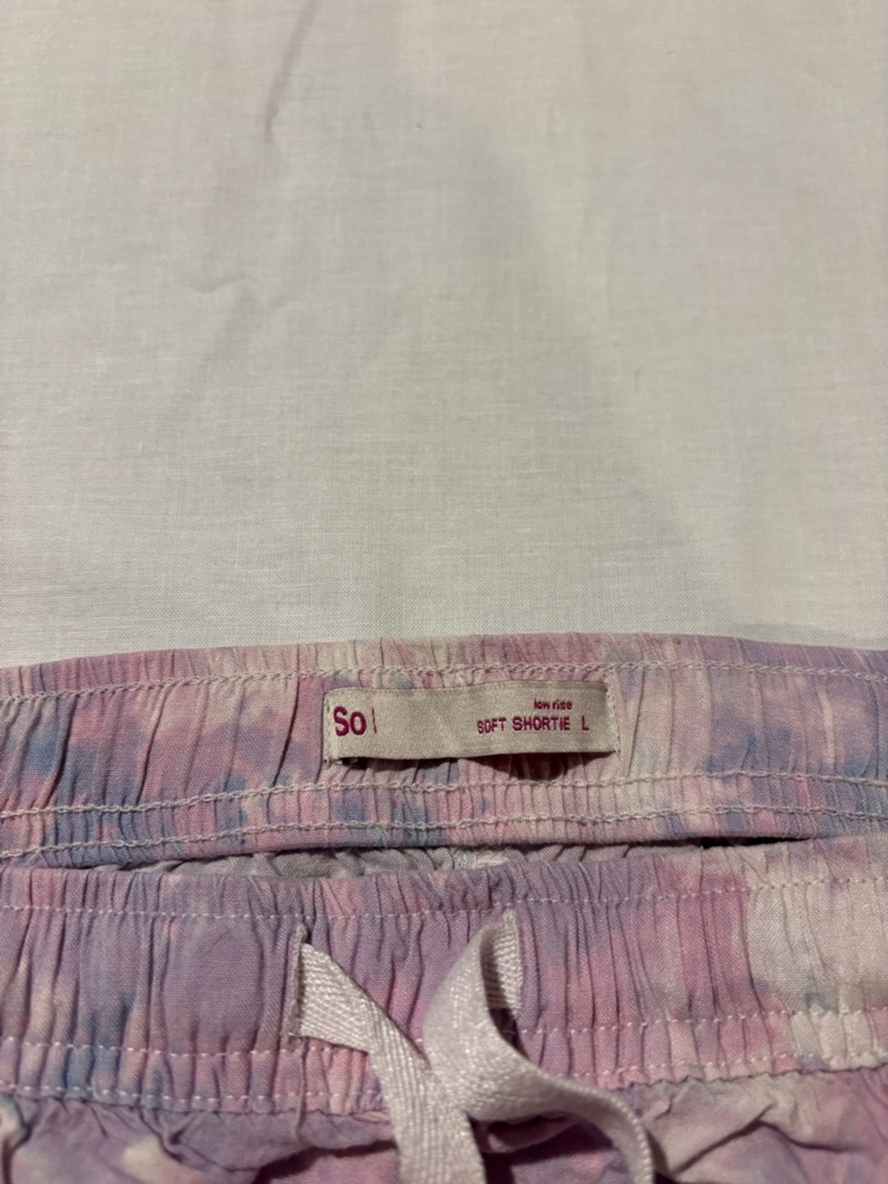 SO Women's Athletic Soft Shorties in Lavender Tie-Dye